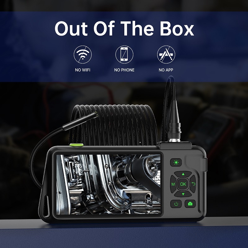 5''IPS Screen Industrial Endoscope Camera 1-15M HD1080P Single Dual Triple Lens HD1920 5.0MP Autofocus Pipe Inspection Borescope