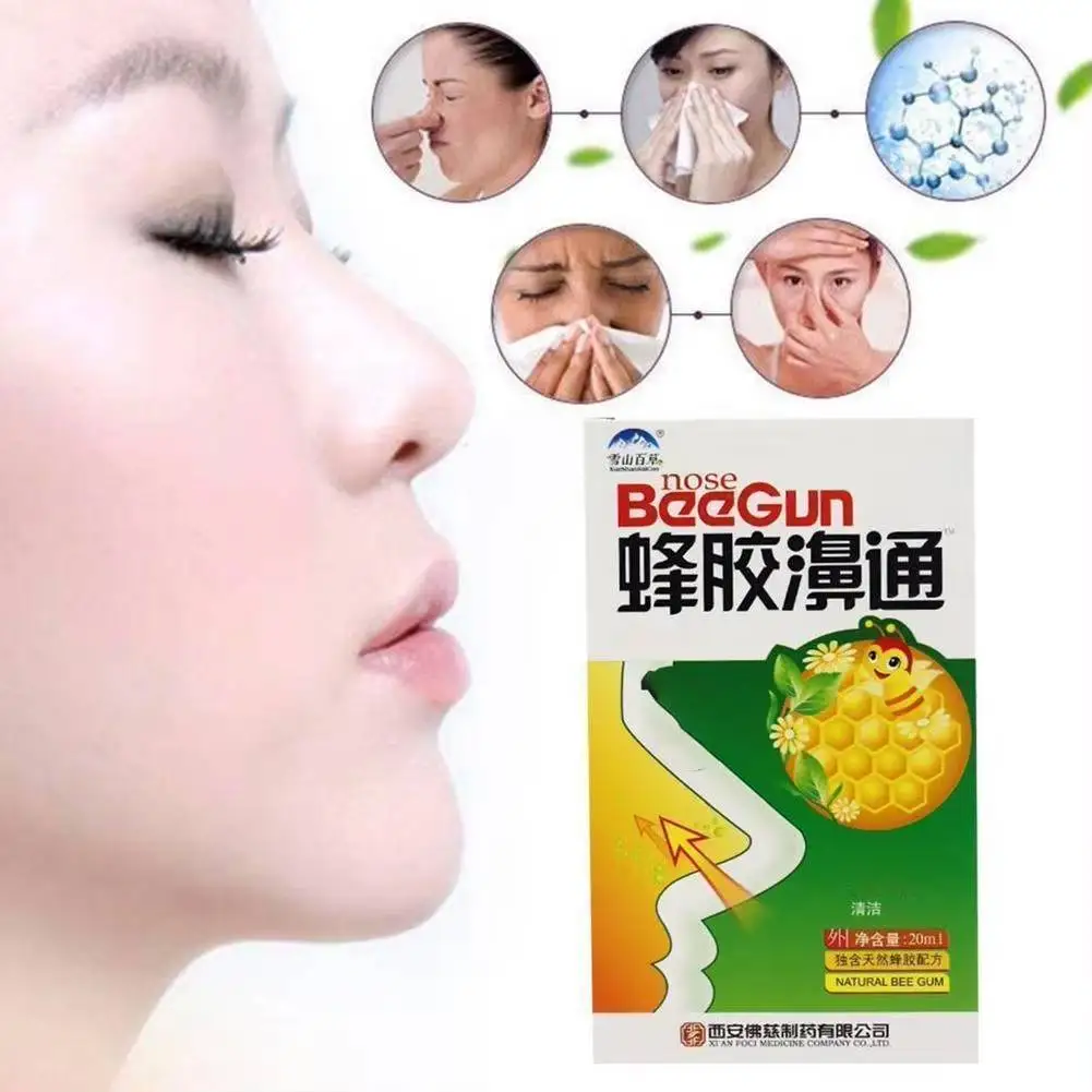 10 Uds. Spray Nasal de propóleo a base de hierbas tradicionales chinas frío seco picazón hinchazón gotas para la nariz al por mayor 20ml