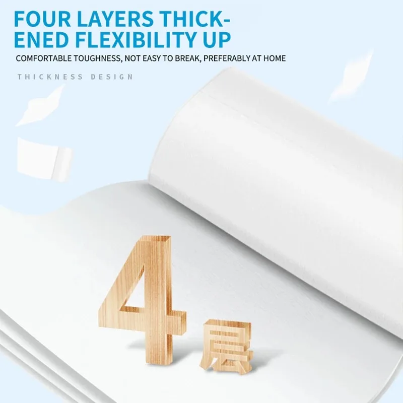 Hot Sale 12 Rolls of Full Box of Roll Paper Five Layers of Thickened Core Roll Toilet Paper Toilet Paper