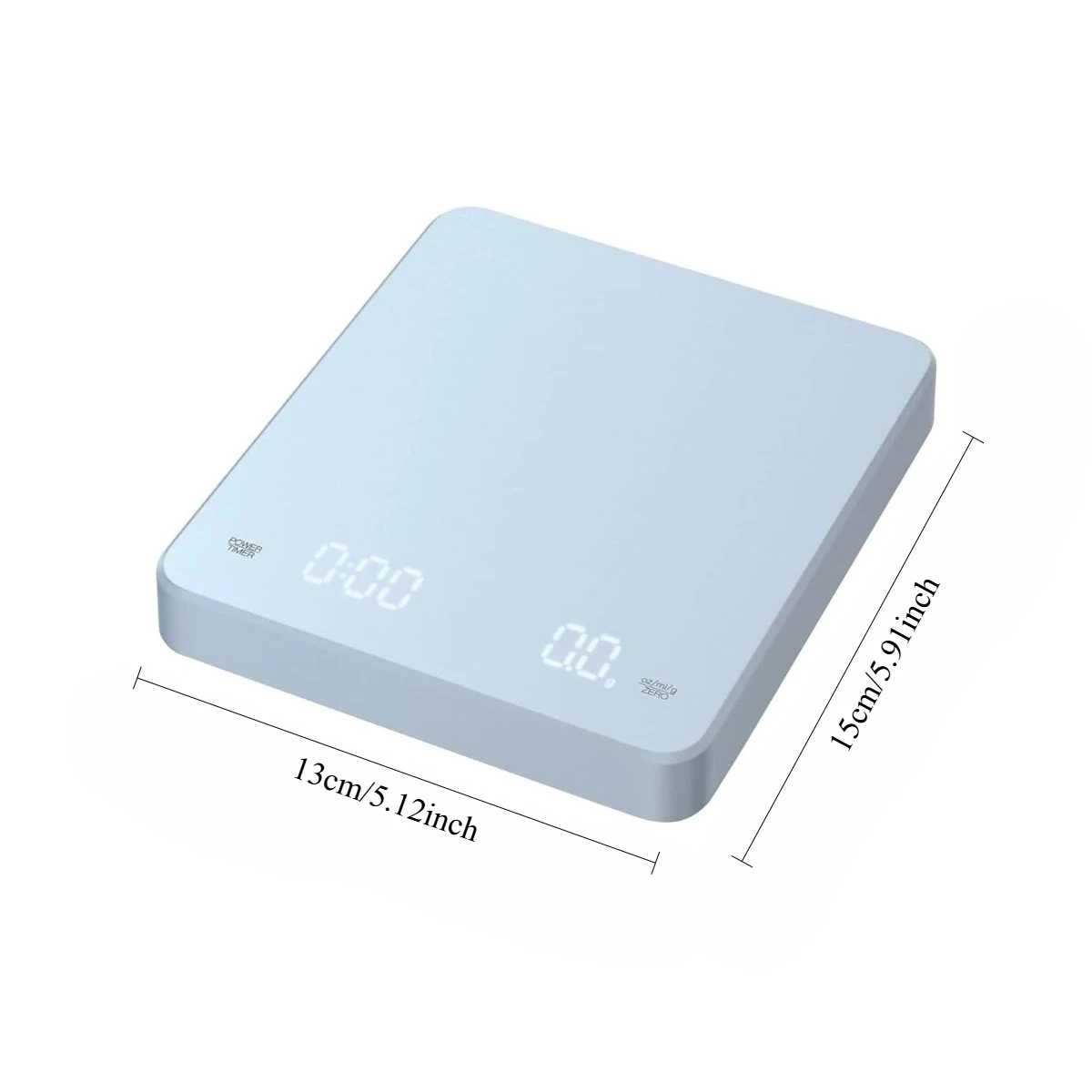 USB Digital Rechargeable Coffee Scale with Timer LED Screen Espresso  0.1gHigh Accuracy Measuring Kitchen Scale