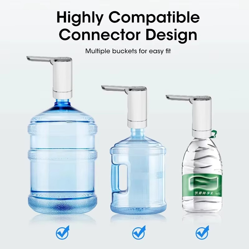 Bomba de água elétrica balde dispositivo sucção água dispositivo entrada água escritório doméstico usb ao ar livre conveniente dispensador água