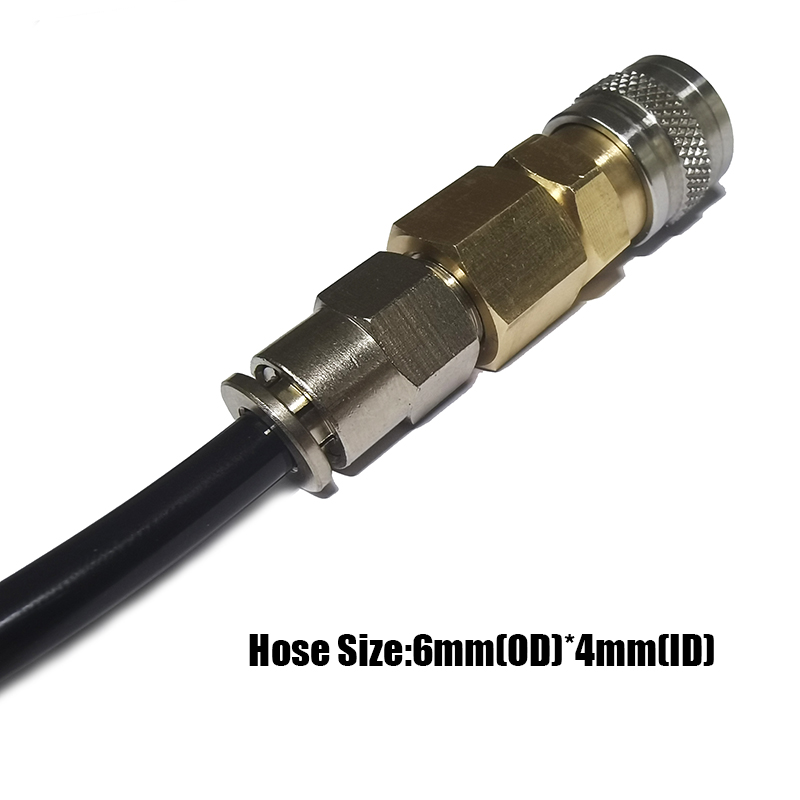 HPA (US) 2302 23-2 Foster Quick Disconnect QD-Adapter mit Push-In-Rohrverschraubung für 1/4 Zoll 6 mm (Außendurchmesser) 4 mm (Innendurchmesser) Schlauch