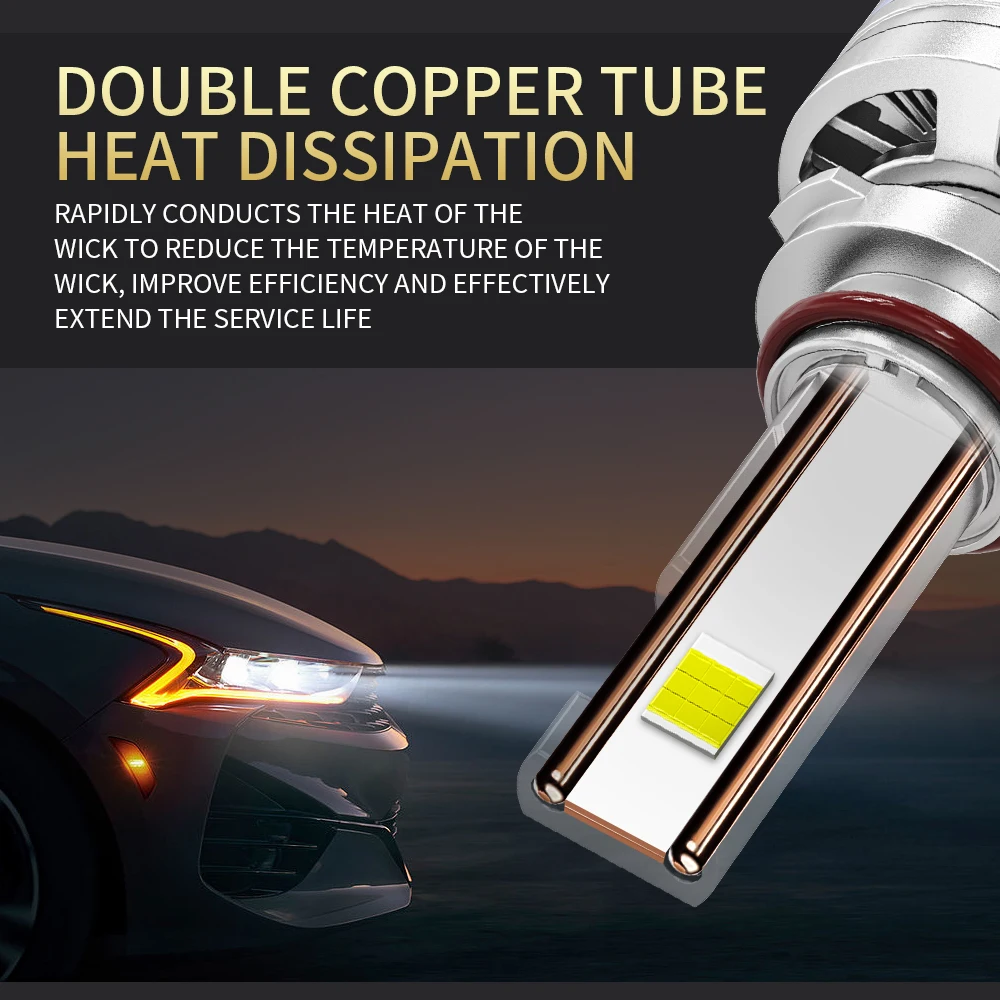 H7 h4 h11 led farol de alta potência 8580 csp canbus h1 h8 h9 9005 hb3 9006 hb4 turbo lâmpada carro led farol luz nevoeiro 6000k