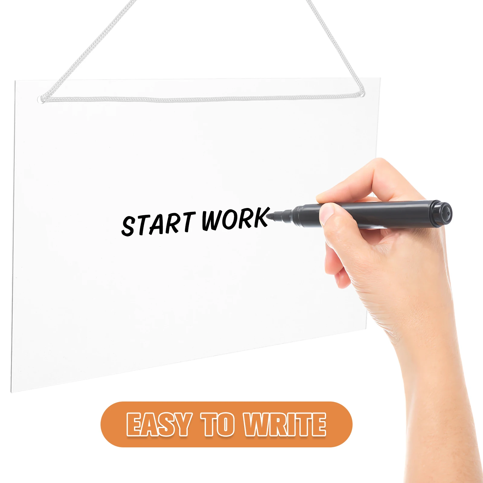 1 Set of Acrylic Memo Board Hanging Writing Board Office Memo Board Clear Dry Erase Board Blank Writing Board Erasable Board NEW