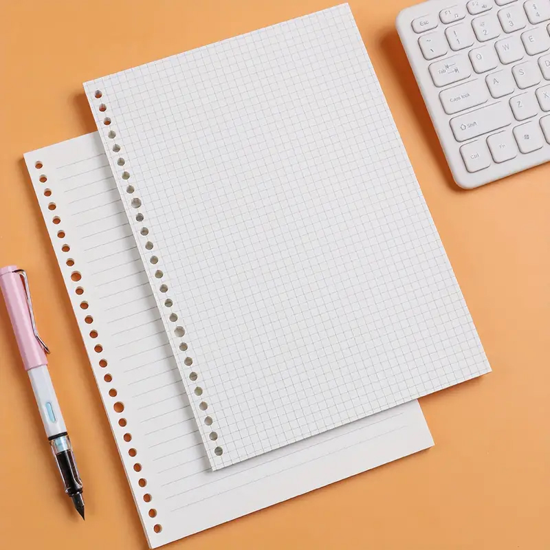 A4/A5/B5 60 hojas de papel recargable forrado/en blanco/puntado/recarga de faja relleno de hojas sueltas suministros de escritura para carpeta diario cuaderno