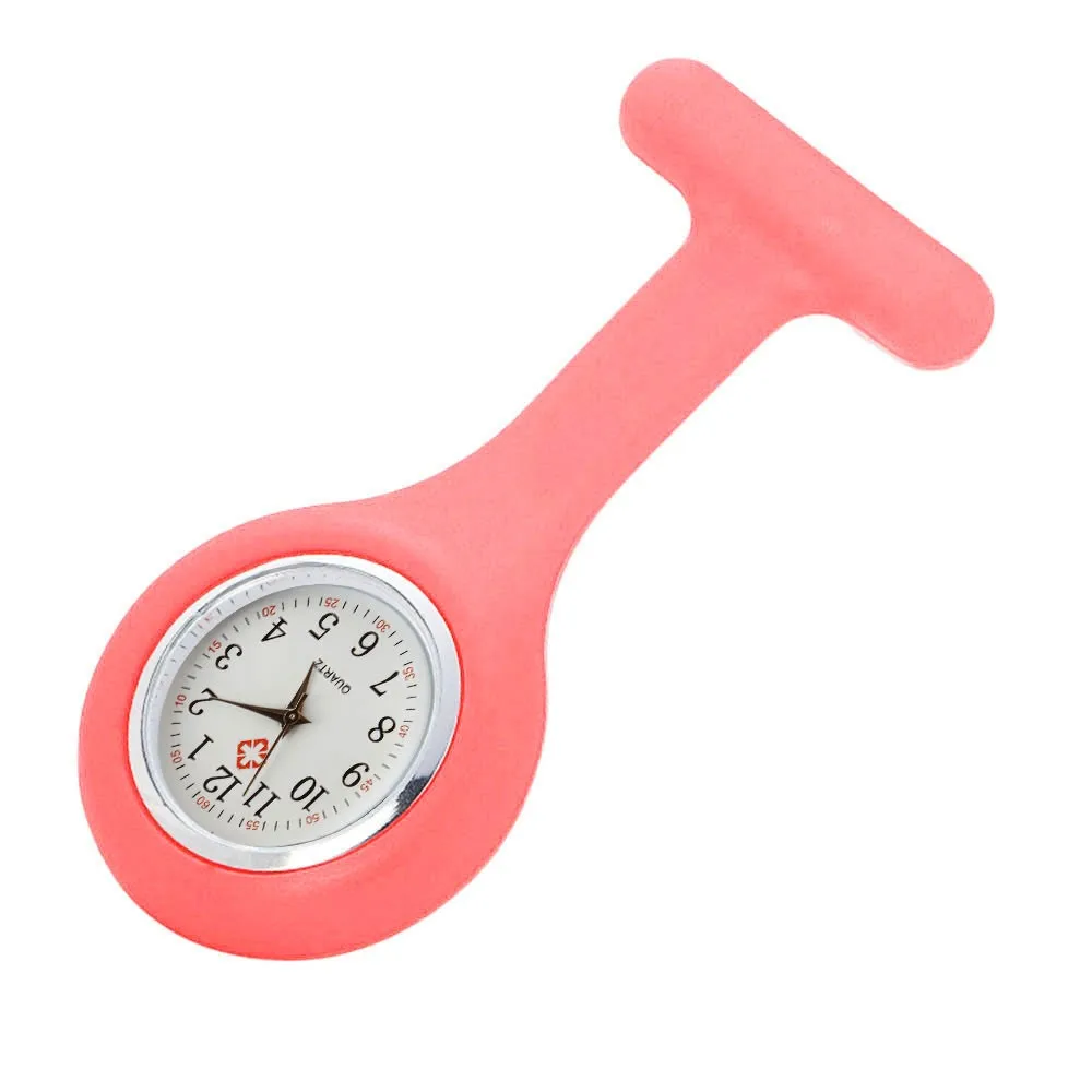 Zegarek kieszonkowy damski cyfrowy wyświetlacz Dial Clip-On zegar analogowy Fob pielęgniarka broszka Pin powiesić kieszonkowy zegarek elektryczny modne zegarki