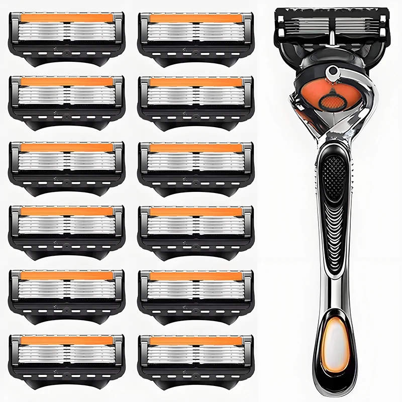 Men Manual Razor Five Layer Shaver Blade Men's Mini Shaving Set Knife With Replaceable Blades Portable 5 Blade Hair Removal