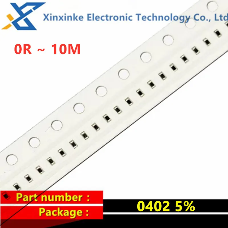 100 шт. 0402 5% резистор SMD 1/10 Вт 0R ~ 10 м 0 Ом 1 10 100 150 220 330 470 Ом 1K 2,2K 10K 100K 1M 1R 10R 100R 150R 220R 330R 470R