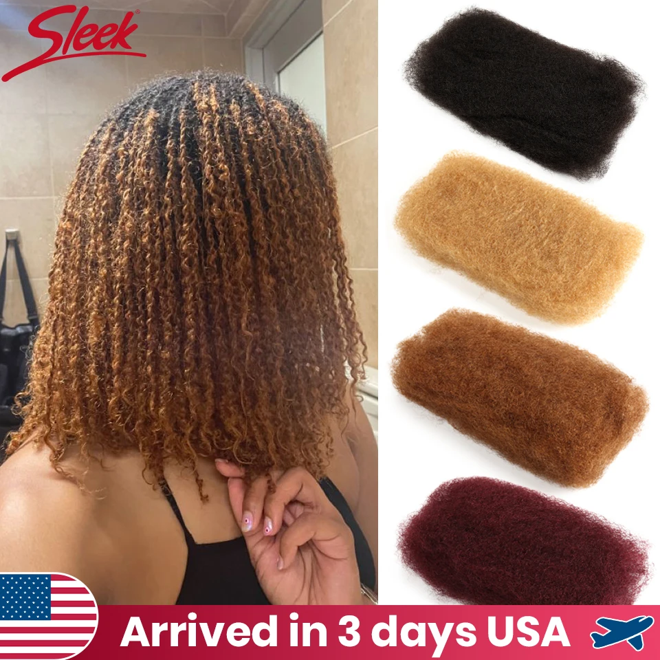 20 Polegada tranças coloridas cabelo ouro loira destaque afro kinky cabelo em massa sem fixação afro encaracolado em massa cabelo humano remy dreadlock