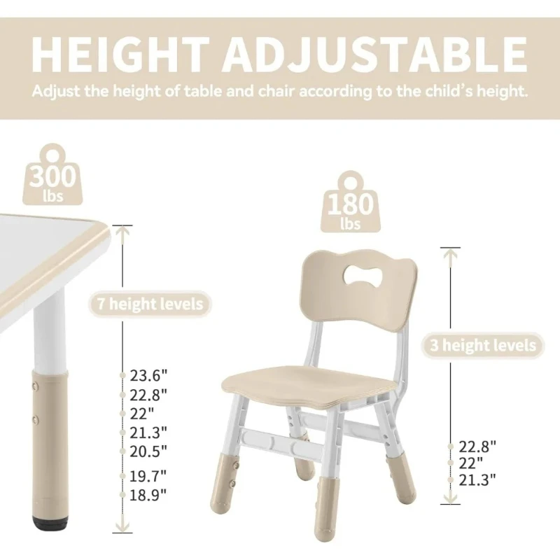 Toddler Table Baby Desk Height-Adjustable Graffiti Desktop Children Activity Children's Bookshelf Multifunctional Table Kids