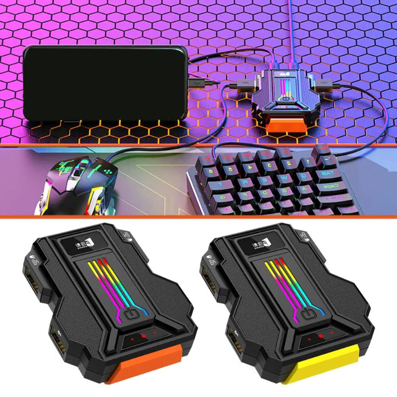 1 pçs caçador mouse adaptador gamepad pubg controlador móvel teclado de jogos conversor mouse para android adaptador móvel alta qualidade