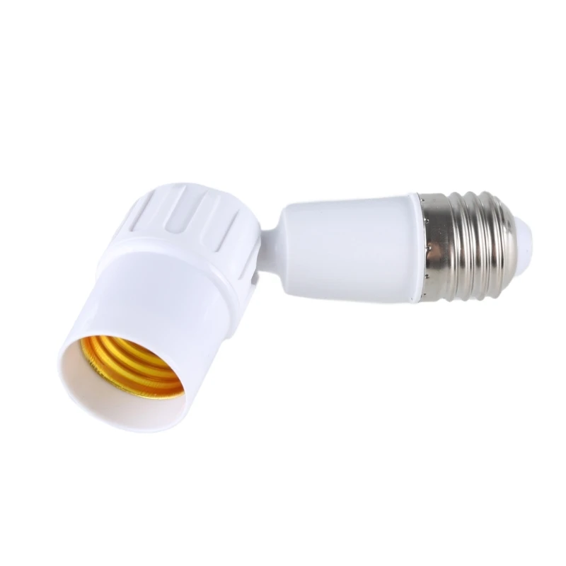 E27 Light Bulb Socket Extender Adapter 360 Degree Rotatable Light Fixture E27 to E27 Base Adjustable E27 to E27 Socket