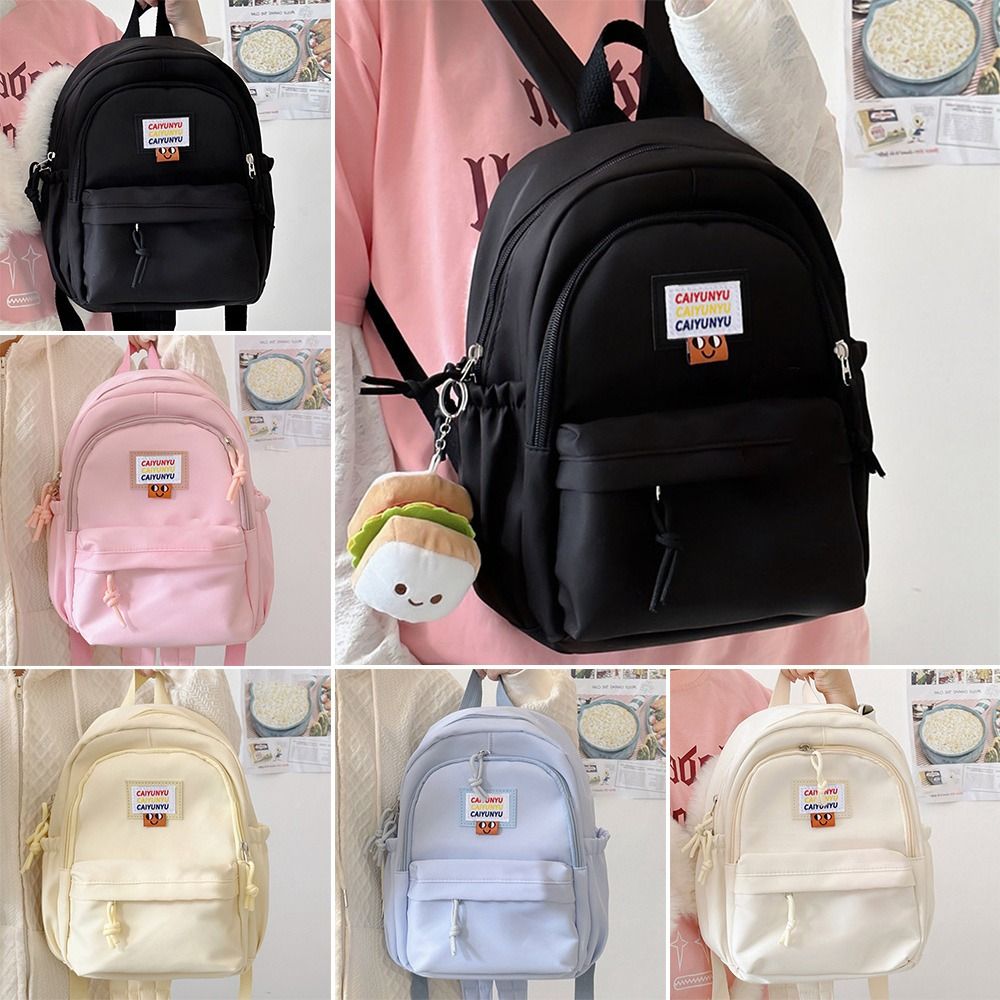 Large Capacity Backpack Durable Nylon Daily Schoolbags Travel Portable Shoulder Bag Knapsacks Student Daily Zipper Schoolbags