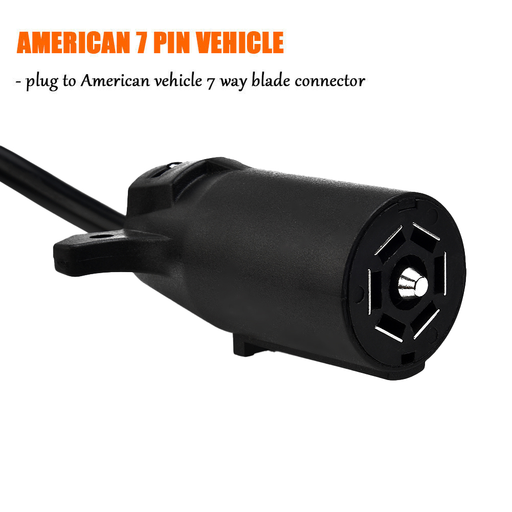 Konwerter samochodowy US 7-Way Plug To Eu 13-Pin US 7 Way to EU 7 US 4 to EU7 Round Connector Trailer Light Converter Akcesoria