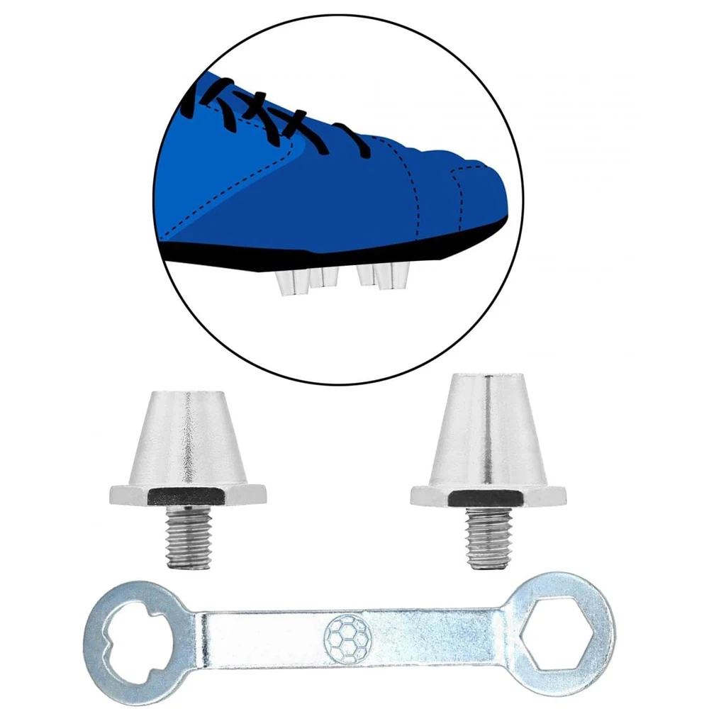 サッカーシューズ スタッド クリート 安定したサッカー ラグビー スタッド しっかりした地面の金属 M5 ネジ付きサッカー シューズ スパイク アスレチック スニーカー用