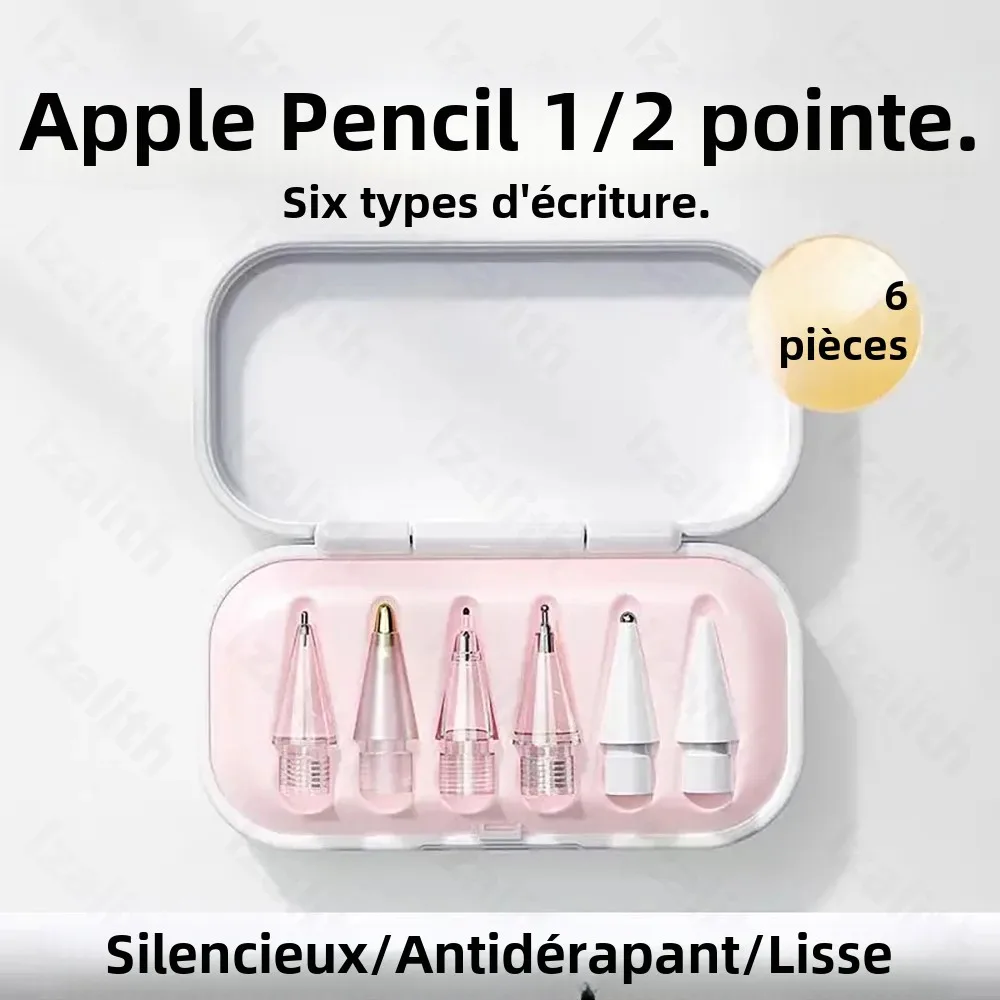 Embouts de crayon de remplacement pour Apple Pays l Pro, 1, 2, merveilleuse, 4/6 pièces, 2B, pointes souples pour iPad Pro, 1, 2/3, stylet fin