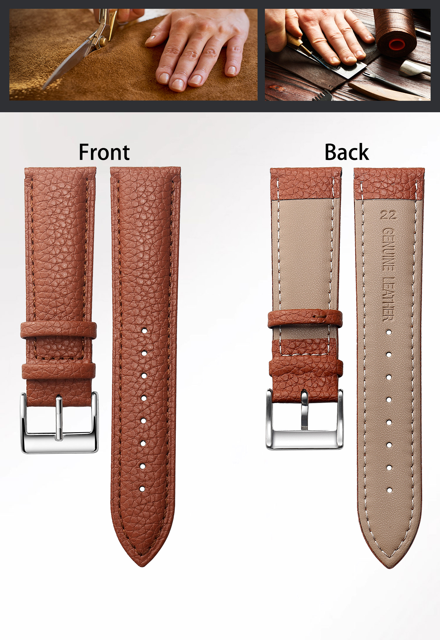 SAMCO 本革時計バンド 12/14/16/18/19/20/21/22/24 ミリメートル時計ストラップ男性女性のための高品質腕時計バンド + ツール