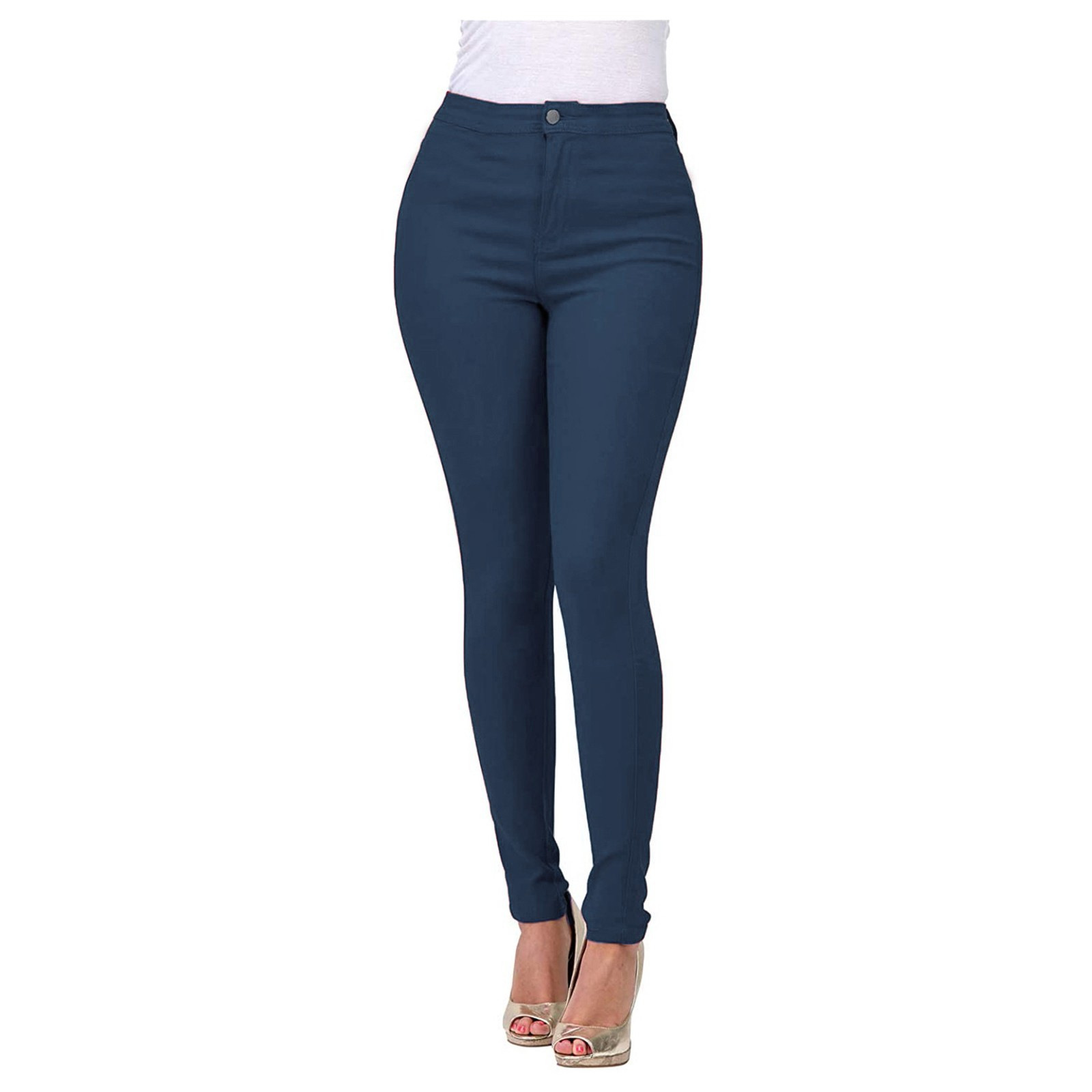 2023 novo 7 cores de cintura alta magro ajuste jeans para as mulheres moda estiramento magro denim lápis calças casuais femininas S-2XL