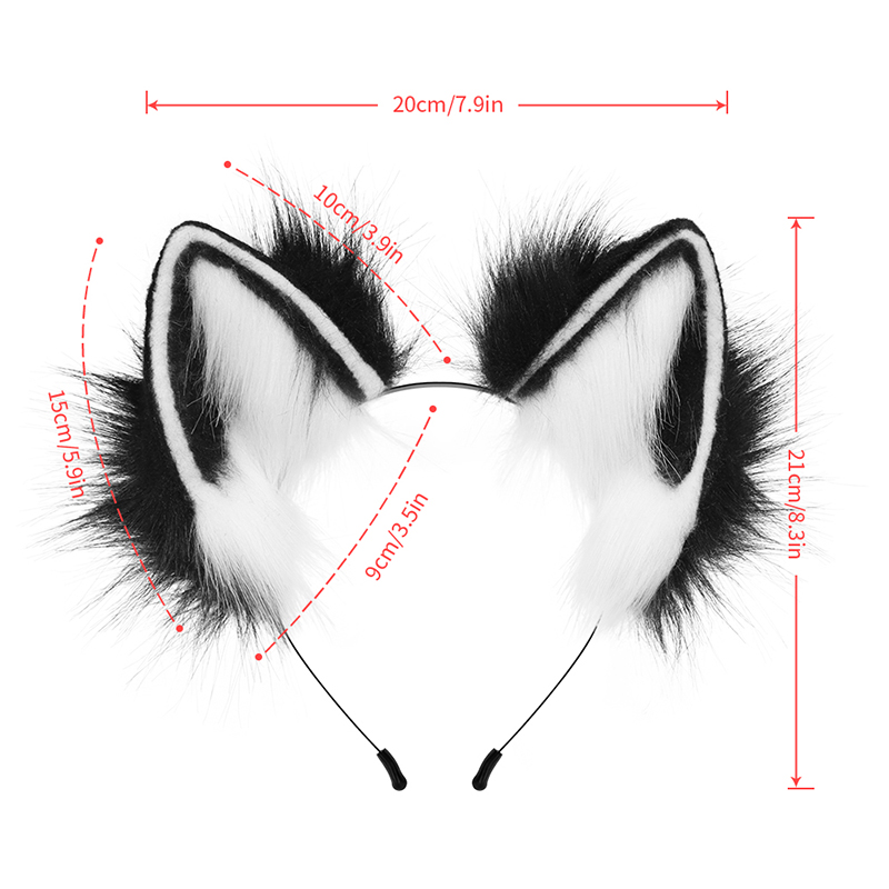 Halloween Neue Anime Kopfschmuck Handgemachte Einstellbare Simulation Wolf Ohren Haarband Für Festival Prom Cosplay Kostüm Mit