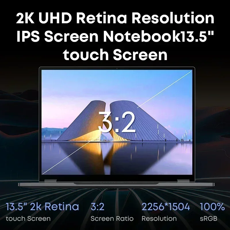 CHUWI 프리북 태블릿 노트북, 2 in 1, 인텔 i3 1215U, 12GB LPDDR5 512G SSD, 윈도우 11 노트북, 13.5 인치 IPS FHD 디스플레이, 2256x1504 와이파이 6