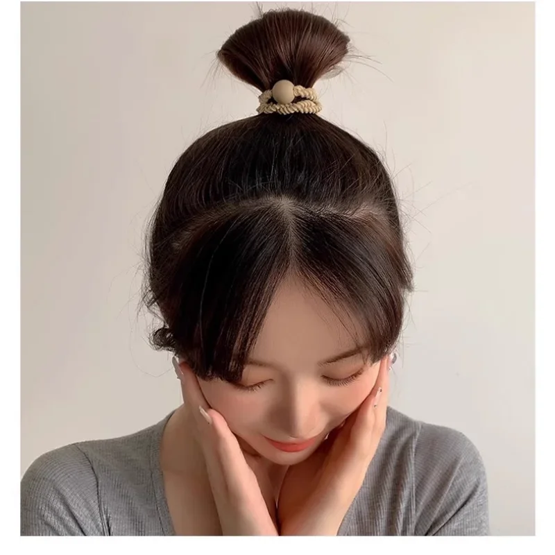 10 pezzi fascia in pelle fascia femminile alta coda di cavallo fondina accessori per capelli semplice alta elasticità durevole elastico cerchio per capelli