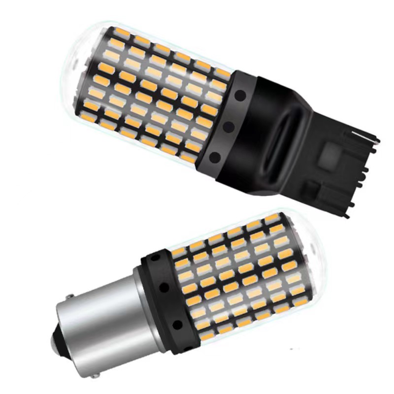 2Pcs 144SMP 1156 BA15S P21W BAU15S PY21W 7440 W21W P21/5W 1157 7443 3157 LED Bulbs 54smd CanBus Lamp Reverse Turn Signal Light