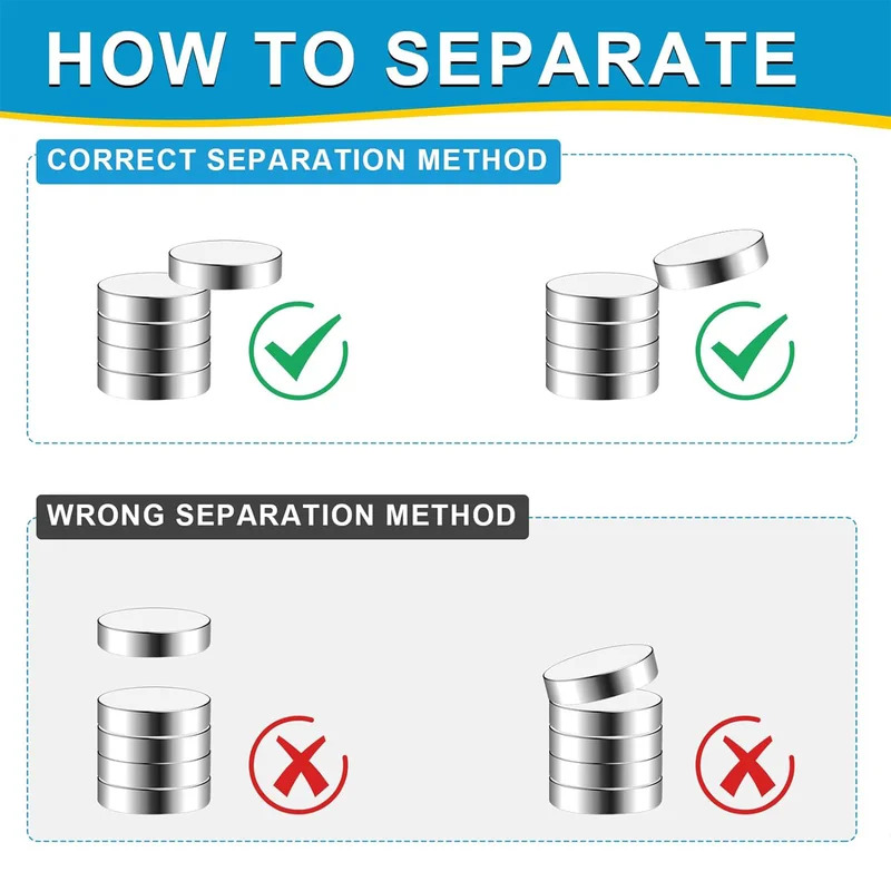 50/100/200 Piece Super Powerful Magnets Strong Disc Magnets for Fridge, DlY,Building, Scientific, Craft, Education