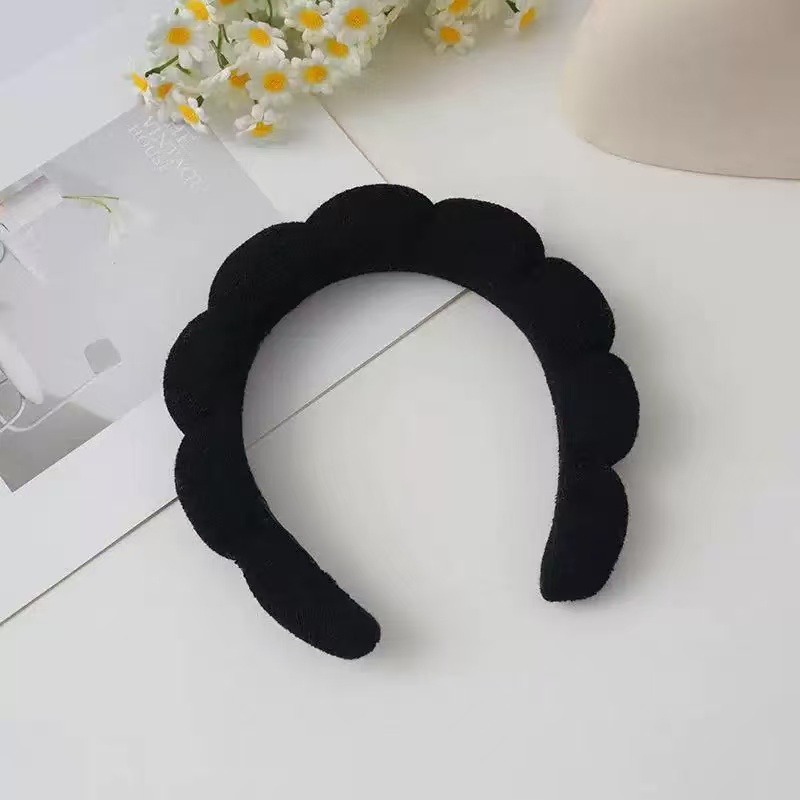 3 Conjunto de faixa de cabeça para lavagem elegante, pulseiras, scrunchies, spa, bolha, para lavar o rosto, maquiagem, chuveiro, cuidados com a pele