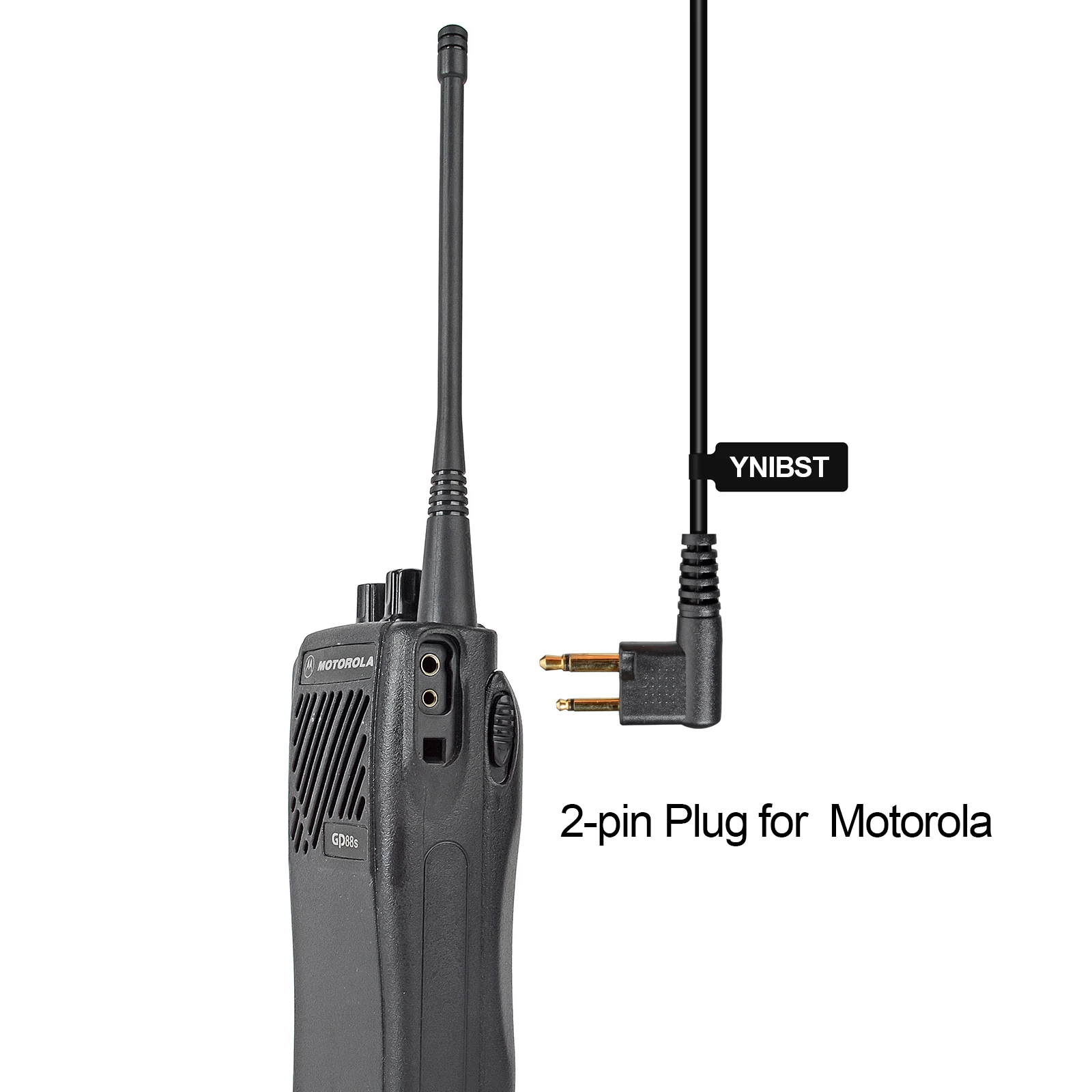 Fone de ouvido de segurança para walkie talkie em forma de G com microfone compatível com Motorola CP040 CP140 CP88 CP1200 GP2000 rádio de 2 vias