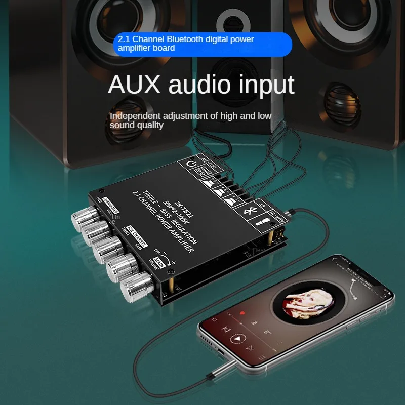 ZK-TB21 2.1 Kanal Bluetooth Digital Power Verstärker Modul High und Low Tone Subwoofer Neutra USB Bluetooth Adapter