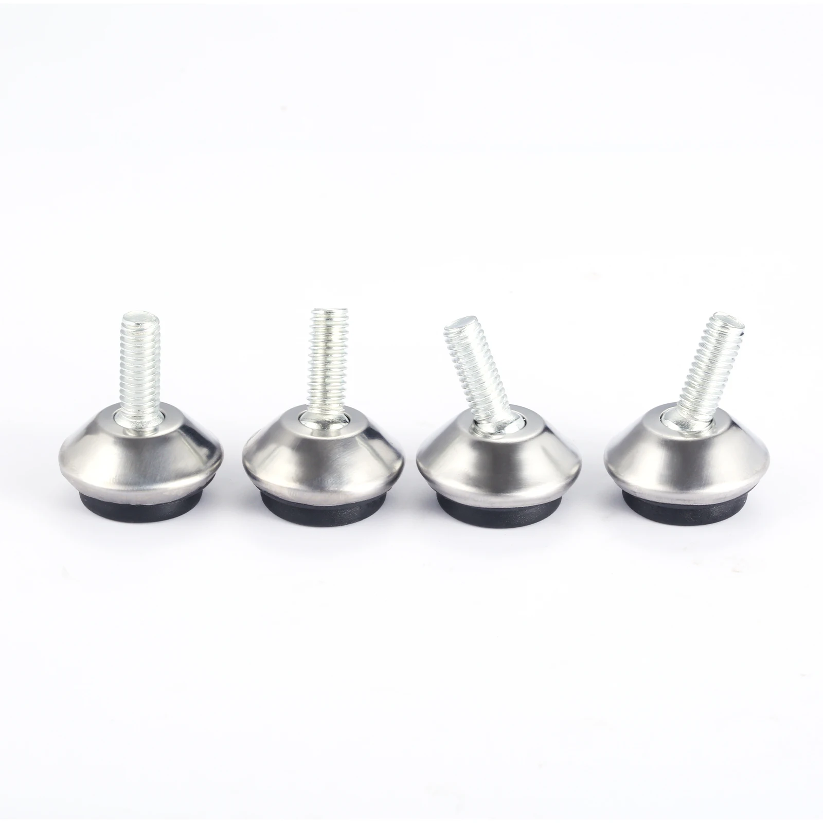4Pcs ปรับเฟอร์นิเจอร์โลหะ Levelers ฟุตขา M6 * 15มม.สกรูสีดำ/เงิน/ทองสำหรับโต๊ะเก้าอี้ฐานเครื่อง