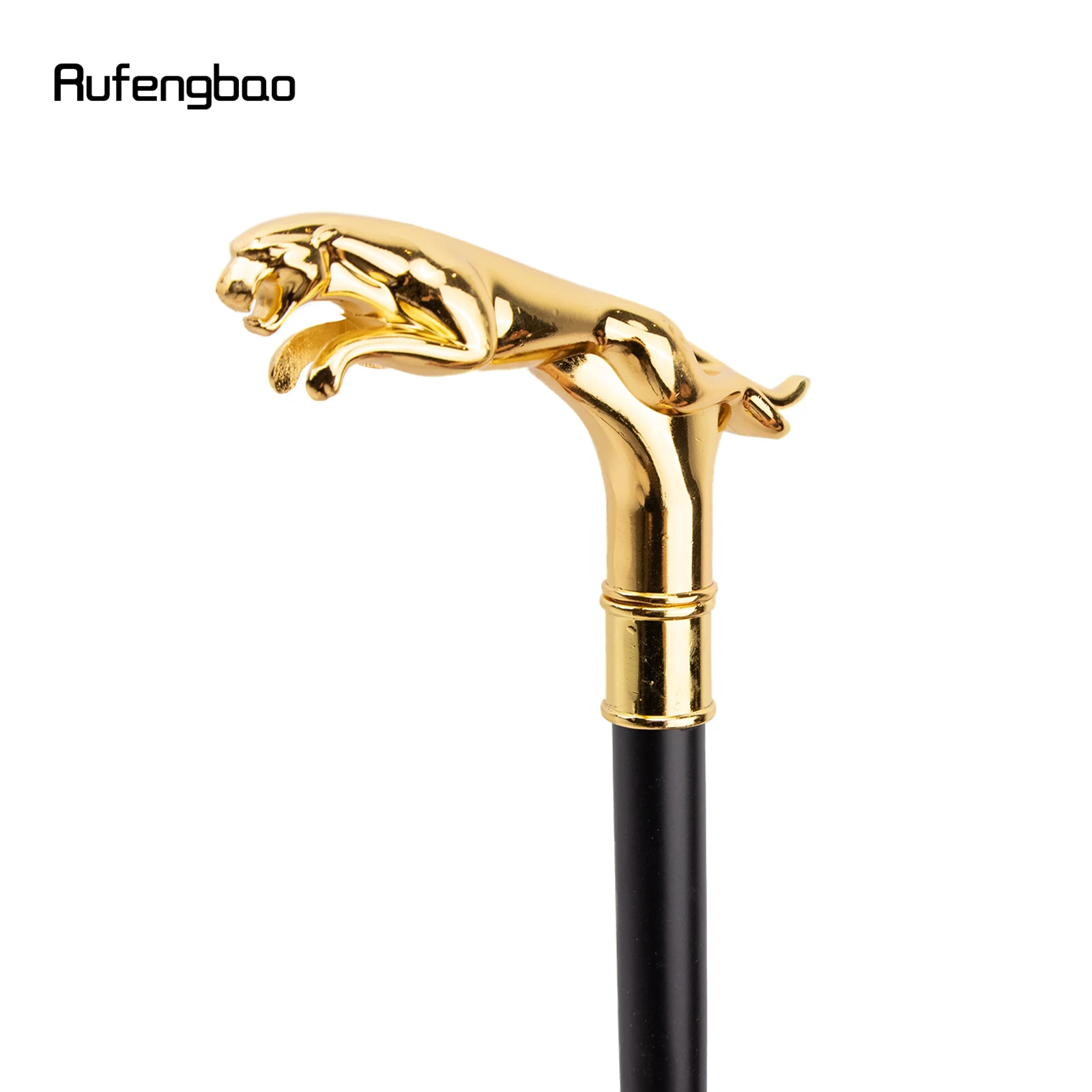 หรูหราทองเสือดาวพร้อมแฟชั่นเดิน Stick สำหรับตกแต่งเดิน Cane Elegant Crosier ลูกบิดเดิน Stick 93ซม.