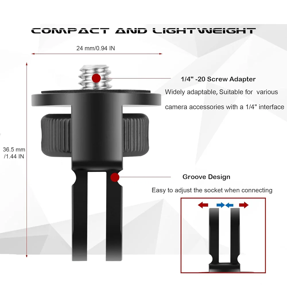 Aluminum Tripod Mount Adapter Conversion For GoPro Hero 13 12 11 10 9 Insta360 X2 X3 X4 X5 DJI Osmo Action Camera Accessories