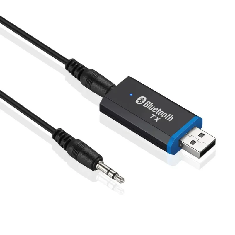 Bluetooth Transmitter 5 and EDR Audio Adapter For TV PC Headphones 3.5MM Jack AUX USB Stereo Music Wireless Adapter Plug & Play