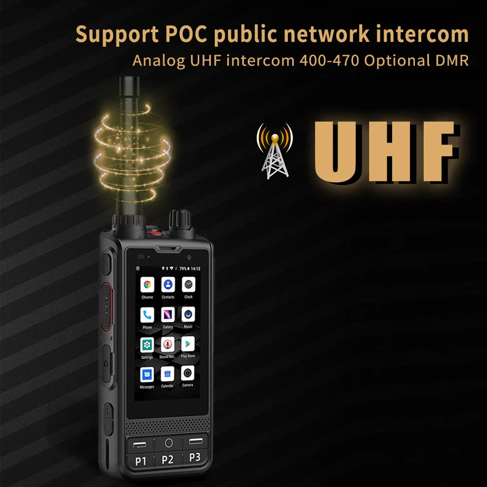 ANYSECU W6 PLUS UHF 4G POC рация Android 10 LTE/WCDMA/GSM GPS NFC IP68 радио с камерой ночного видения ZELLO RealPTT