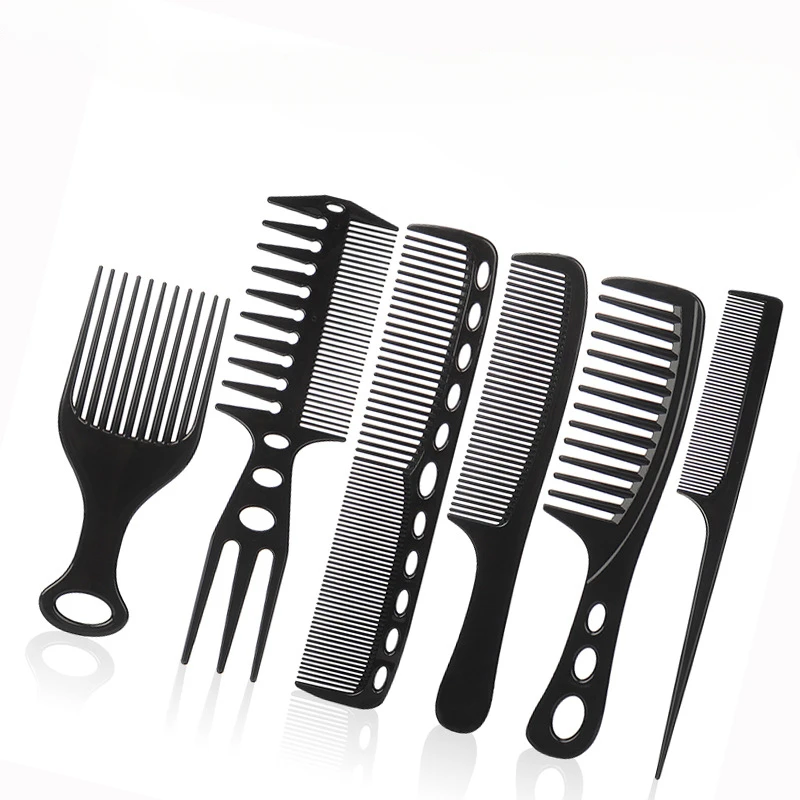 6 stks/set Professionele Haar Knippen Kam Haar Knippen Kam Hoge Kwaliteit Dikker Kapper Salon Haar Stijl Kam Kappers Haarborstel
