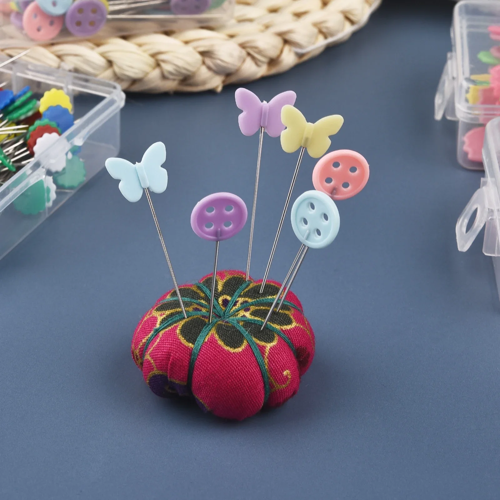 ใหม่ตัดเย็บเสื้อผ้า Pins เย็บปักถักร้อย Patchwork เครื่องมือคงที่ Pin ปุ่ม Pin Patchwork Pin สําหรับเย็บตําแหน่งและ DIY 50 pcs/100 pcs