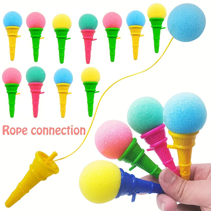 Mini lanzador de bolas de espuma de helado de colores, juguetes de catapulta para niños, recuerdos de fiesta de cumpleaños, recompensas escolares, bolsa de regalos de piñata, 10 Uds.