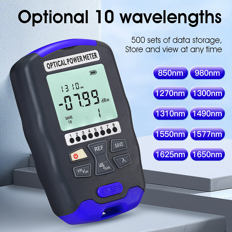 COMPTYCO AUA-DC70 광 파워 미터 -70~+10dBm 4 in 1 OPM 다기능 광섬유 네트워크 케이블 테스터 VFL 15-30MW(옵션)