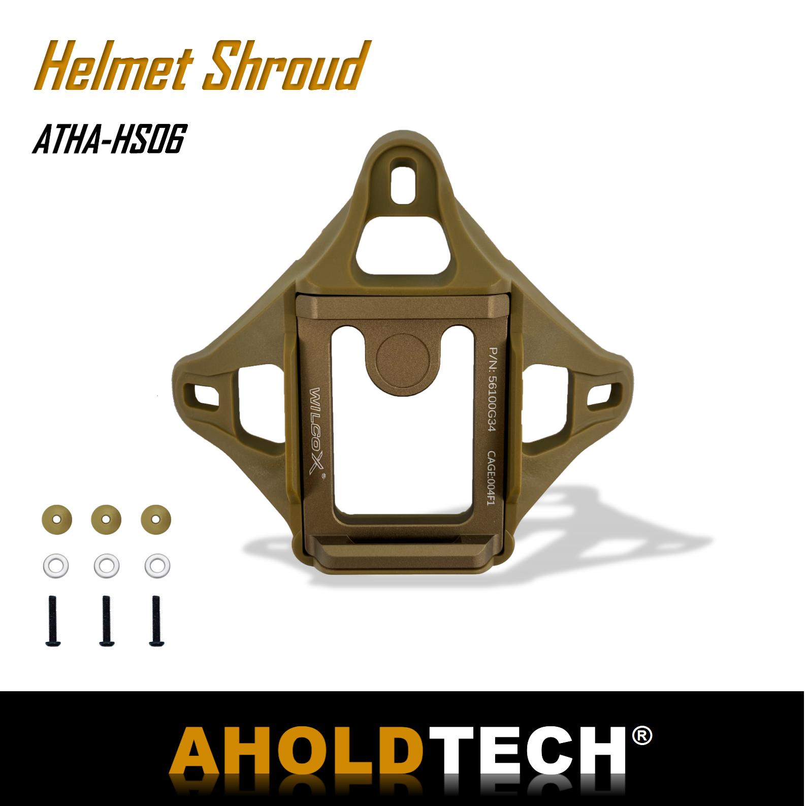 Aholdtech Wilcox L4 Helmet Shroud NVG Mount Adapter for FAST MICH WENDY Tactical Bulletproof Helmet Accessories