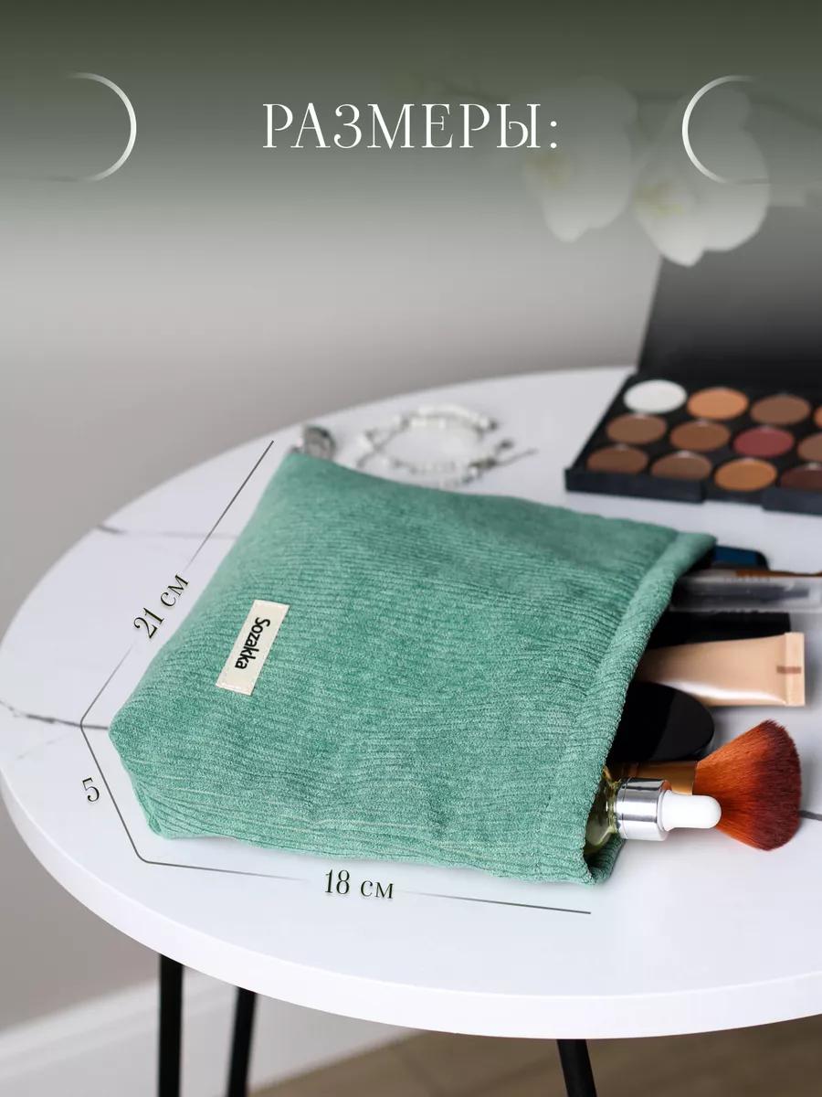 Bolso de pana para mujer, bolso de cosméticos de gran capacidad, bolso de mano a la moda para mujer