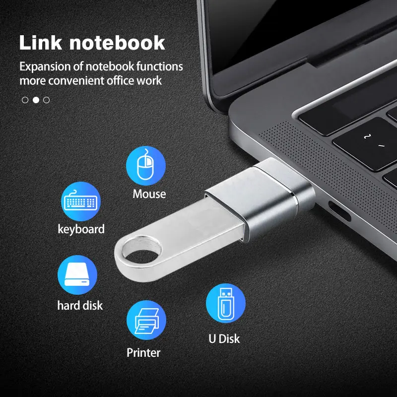 Adaptador OTG tipo C a USB 3,0, convertidor USB C macho a USB hembra para Macbook Air Pro Samsung S21 Xiaomi Huawei C Mouse OTG Plug