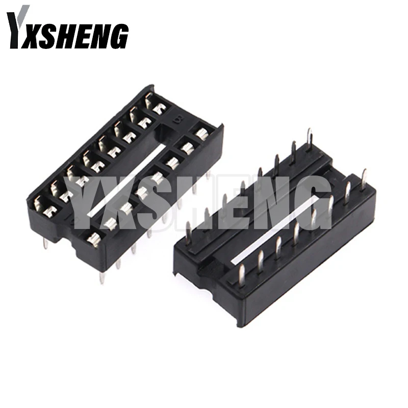 10PCS IC Sockets 2.54mm Connector 8 14 16 18 20 24 28 40 Pin DIP Socket Chips Base DIP6 DIP8 DIP14 DIP16 DIP18 DIP20 DIP28 DIP40