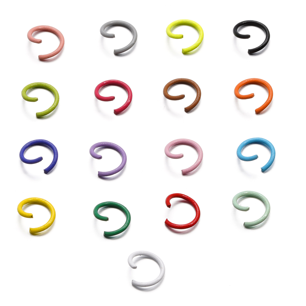 100 stks/partij 1.2x10mm Kleurrijke Open Ringetjes Split Ringetje Connector Voor Diy Sieraden Maken Bevindingen Accessoires benodigdheden