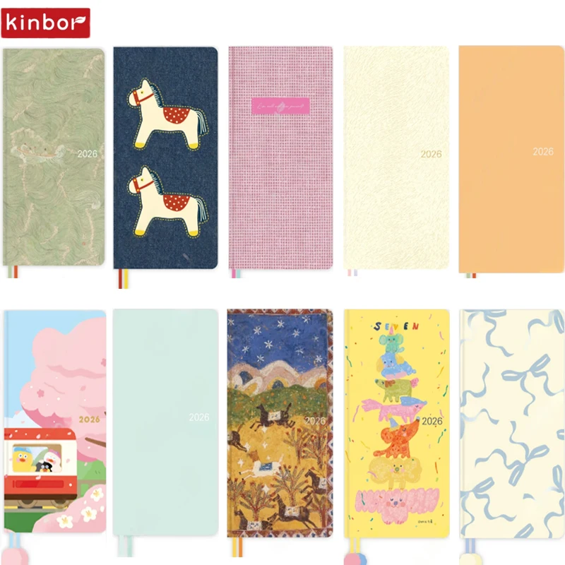 NEW ARRIVAL Kinbor 2026 Efficiency Plan Notebook Self-management Weekly Planner Portable Mini Handbook To-Do List Stay Organized