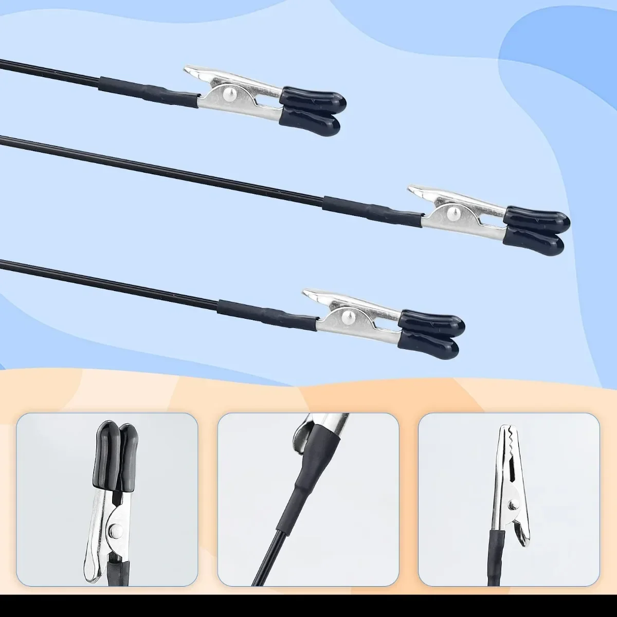 10pcs Metal Airbrush Model Painting Alligator Clip Clamp Stick with Rubber Tips For Gundam Hobby Model Coloring Paint DIY Tool