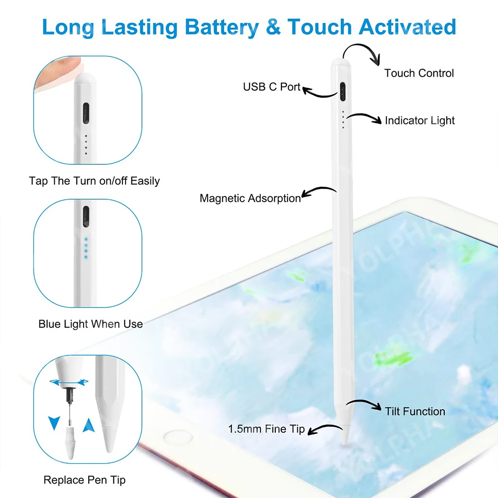 Clearance_Universal Stylus Pen for Android IOS Touch Screen Capacitive Pen for iPad for Apple Pencil Drawing Pen For Huawei Xiao