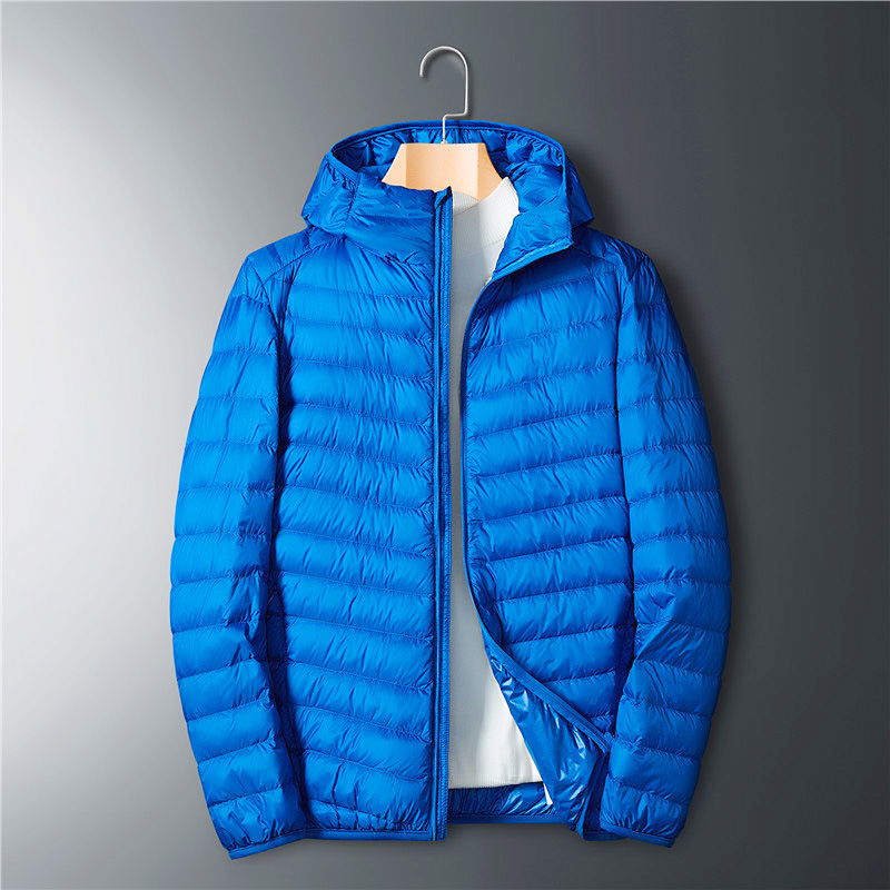 Mùa Đông Nam Siêu Nhẹ Mỏng Xuống Áo Khoác Trắng Vịt Xuống Bộ Áo Dài Tay Áo Ấm Áo Khoác Dù Di Động Khoác Ngoài 2022 Mới