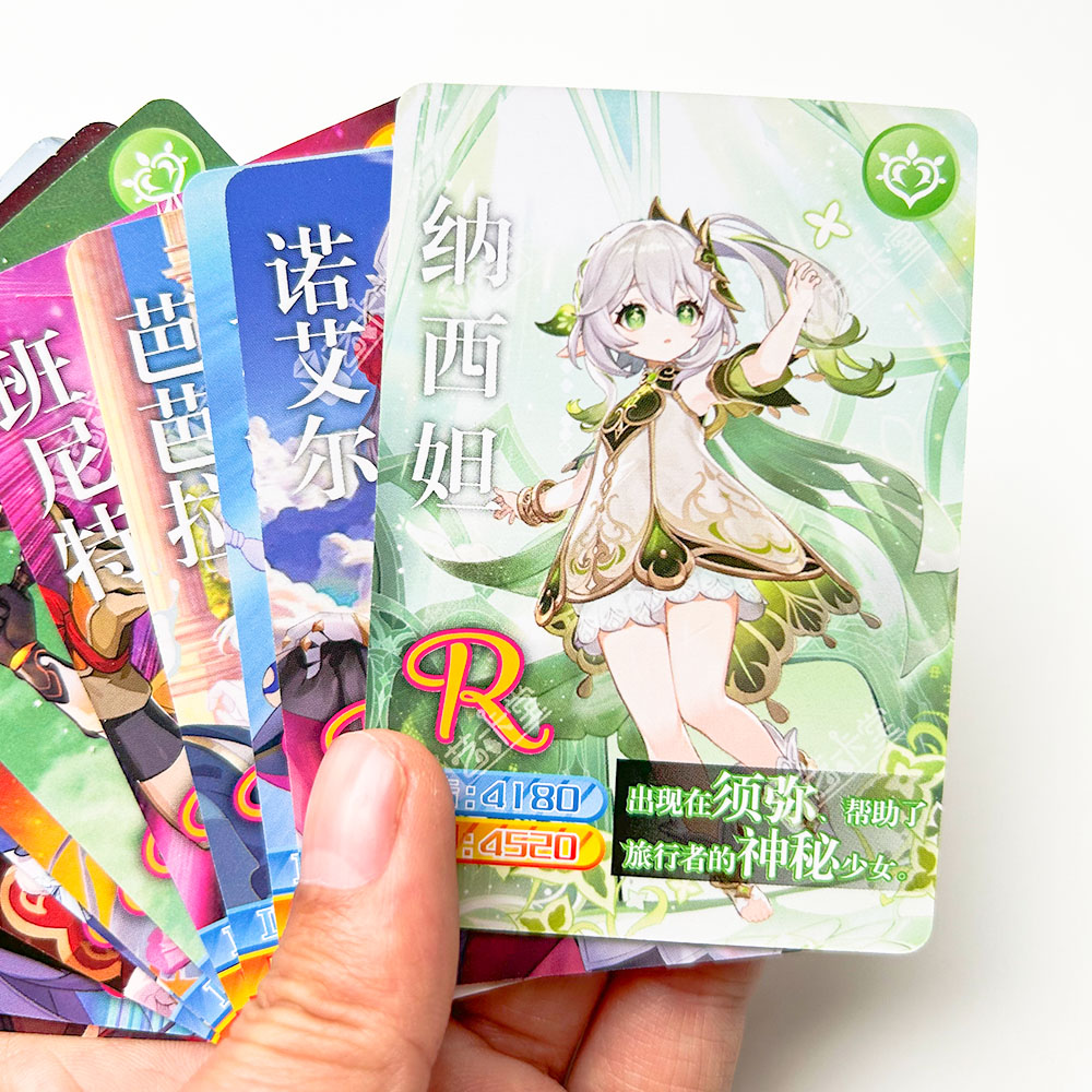 3/6/12 個ゲーム原神インパクトコレクションカードゲーム手紙パーティーテーブルボードのおもちゃ家族子供クリスマス誕生日ギフト