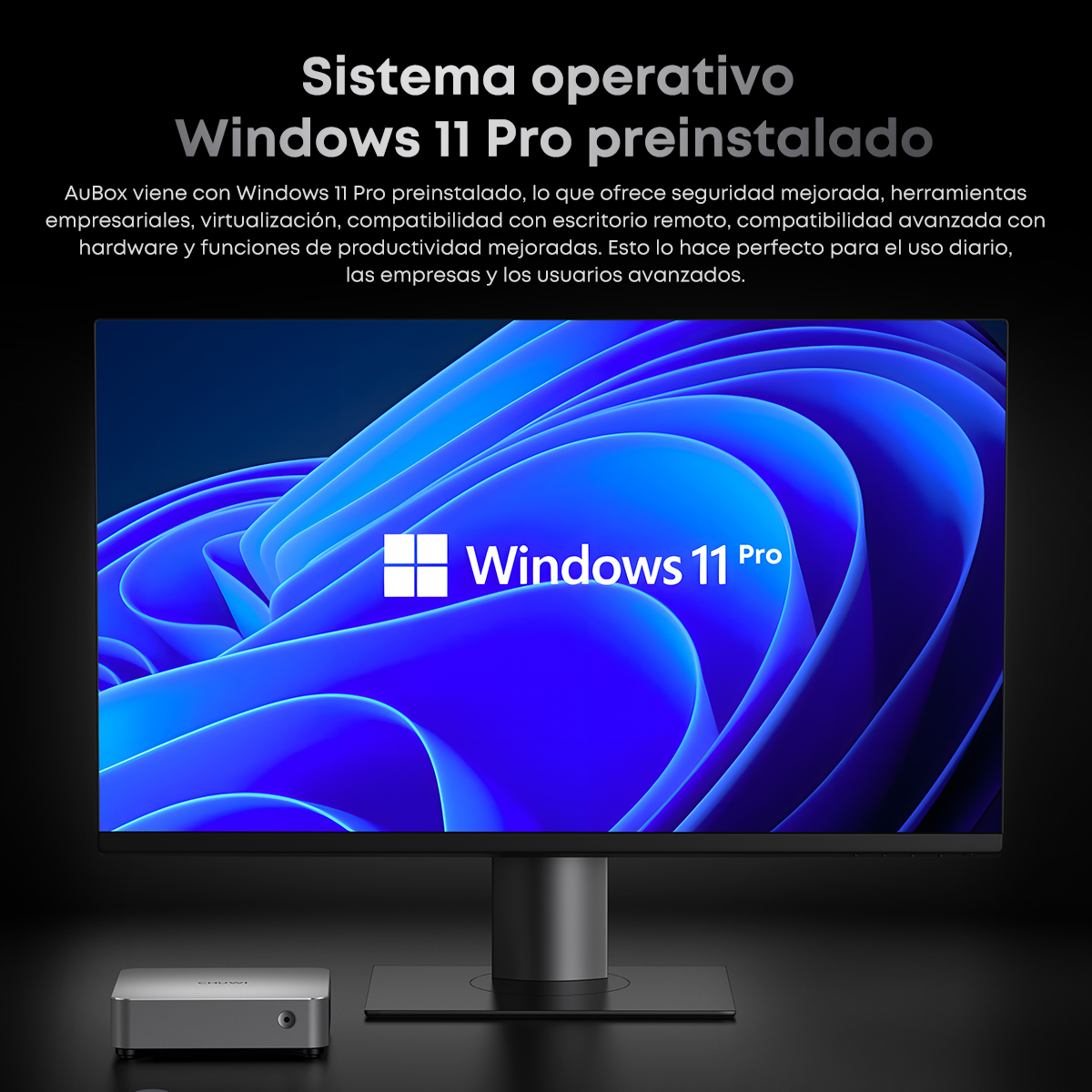 CHUWI AuBox Mini PC AMD Ryzen7 8745HS 16GB DDR5 512GB SSD WiFi 6 BT 5.1 2.5G LAN Support Quad Displays 4K Windows 11 Pro Mini PC